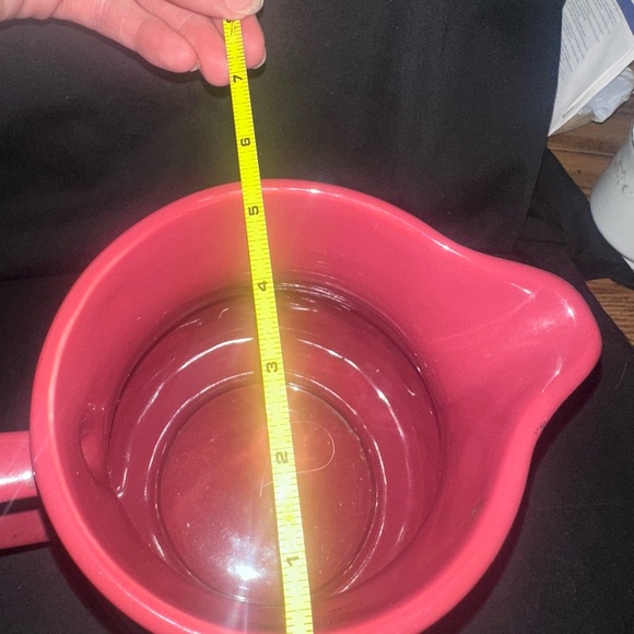 Longaberger Pottery Woven Traditions Paprika Large Pitcher Excellent Condition - Picture 11 of 13